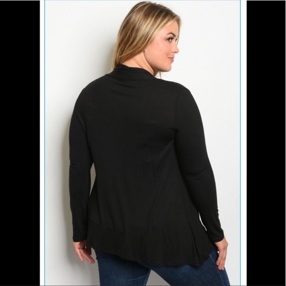 Cardigan Casual Black - Plus Size - Picture 4 of 6